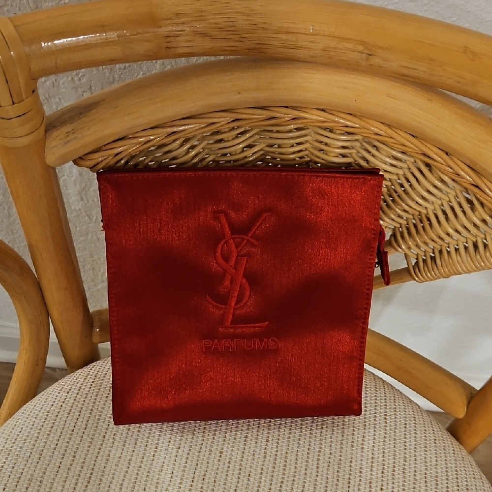 Yves Saint Laurent Red Cosmetic Bag